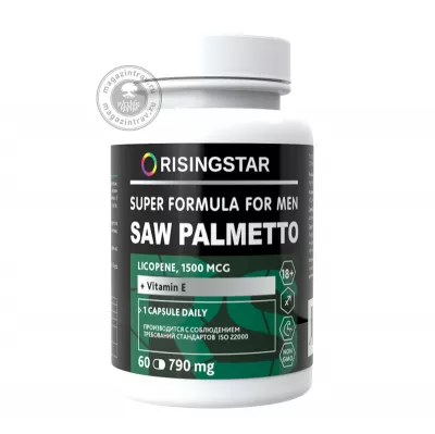 Комплекс Со Пальметто (SAW PALMETTO) 60 капсул RISINGSTAR